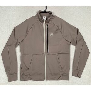 Nike Sportswear Tribute Track Jacket Mens L Full Zip Pockets Gray DA0003-087
